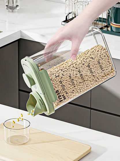 1600/2800ml Airtight Food Storage Container – Sealed Kitchen Canister for Flour, Rice & Grains
