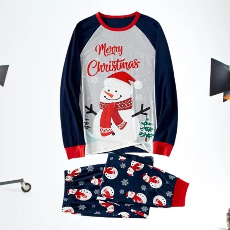 Merry Christmas Print Women Men Boys Girls Matching Pajamas Set for The Whole Family Homewear Xmas Look Winter Holiday Pyjamas