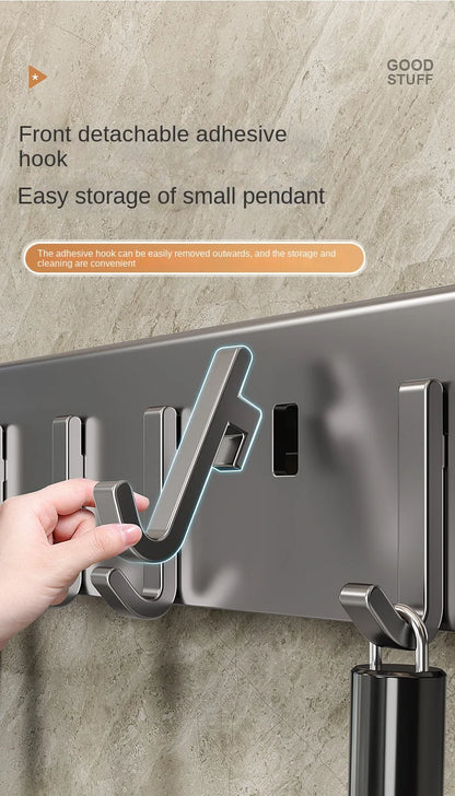 Wall-Mounted Kitchen Storage Rack – Steel Organizer for Knives, Chopsticks & Utensils
