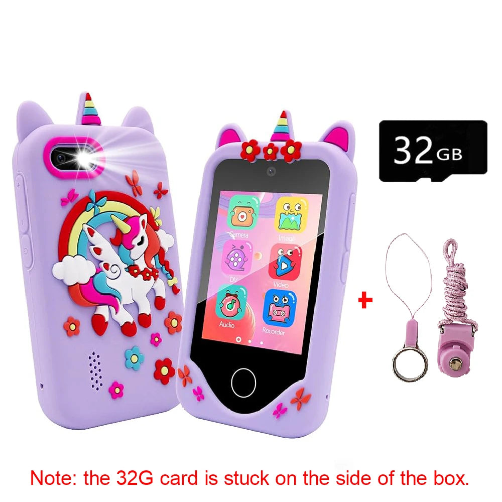 New Kids Smart Phone Children Toy Mini Smart Phone Toys 28 Games Dual Camera Music Video Player Boys Girls Birthday Gifts