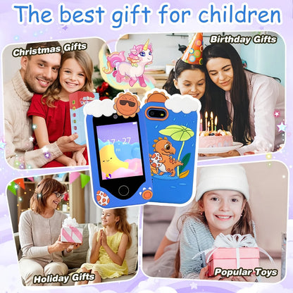 New Kids Smart Phone Children Toy Mini Smart Phone Toys 28 Games Dual Camera Music Video Player Boys Girls Birthday Gifts