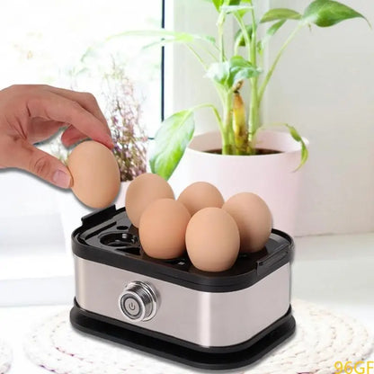 Space Saving Eggs Boiler 200W Automatic Cooker 6 Eggs Capacity Electric Steamer Multi Functional Kitchen Appliance