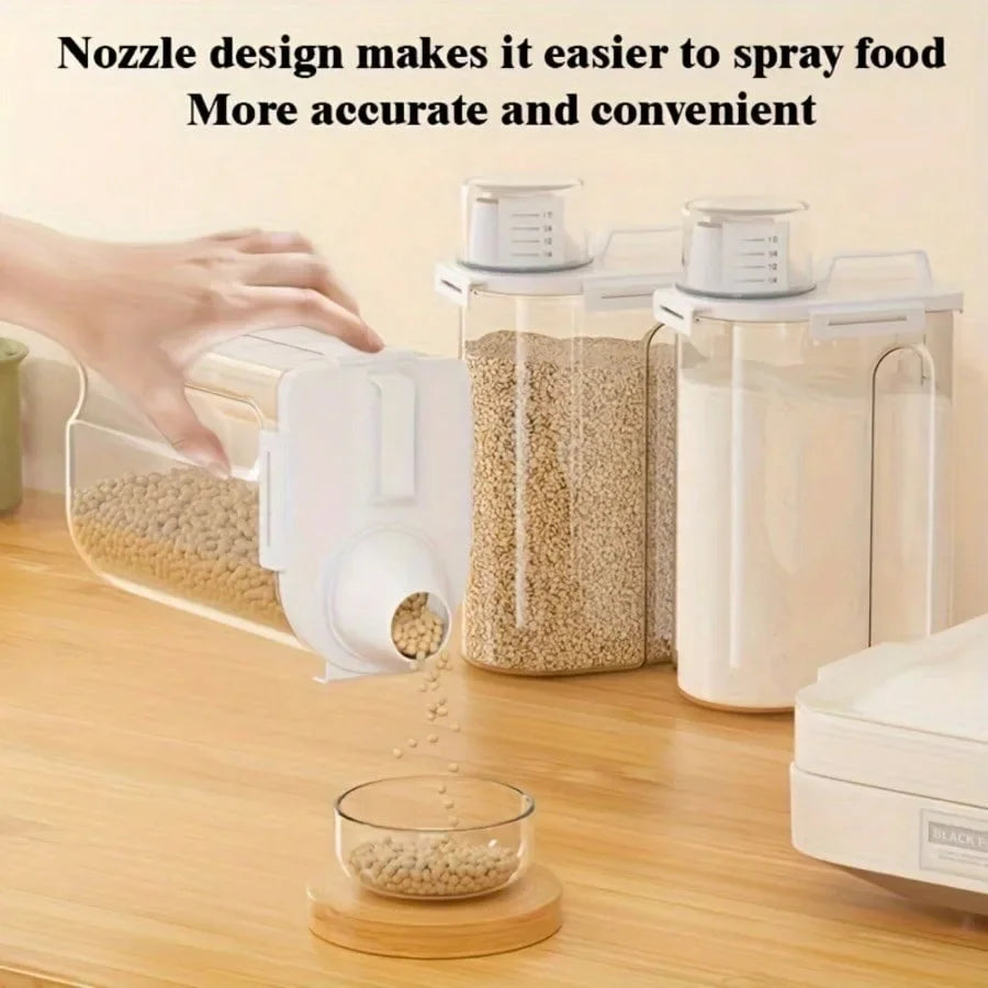 2.5L Airtight Food Storage Container with Lid – Moisture-Proof Box for Rice, Flour, Grains & Nuts