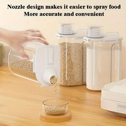 2.5L Airtight Food Storage Container with Lid – Moisture-Proof Box for Rice, Flour, Grains & Nuts