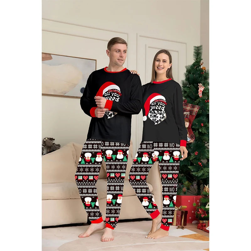 Christmas Pajamas Family Matching Outfits 2027 New Year Mother Daughter Father Son 2PCS Pyjamas Adult Kids Xmas Baby Clothing