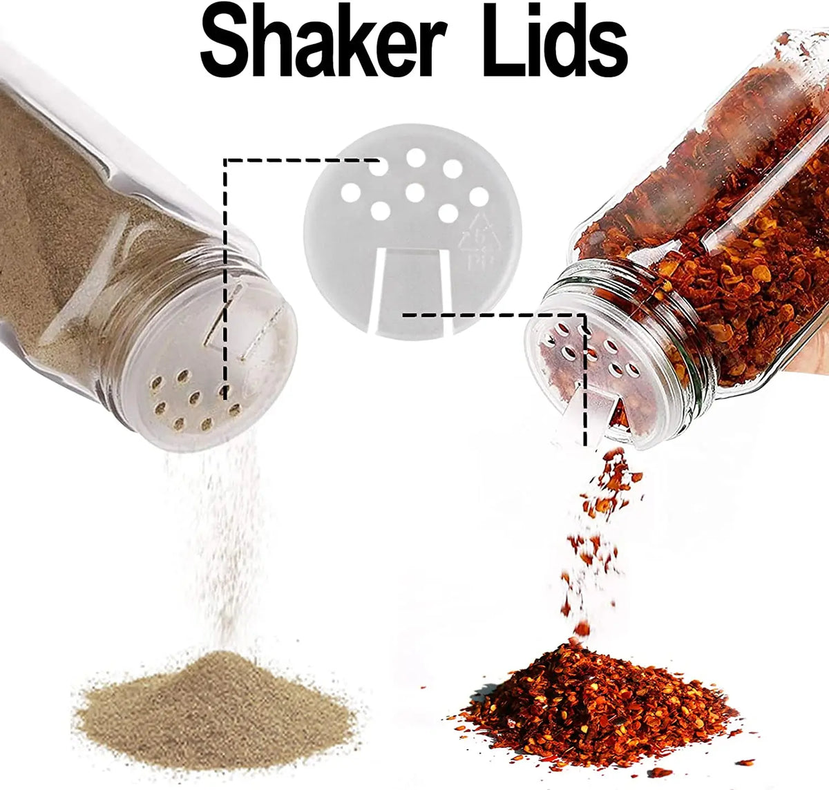 Glass Spice Jars with Bamboo Lids, 120ml