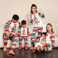 Christmas Pajamas for Family Matching Outfits Allover Print Cute Soft 2 Pieces Suit Couples Kids Clothing Set Casual Loose Pjs