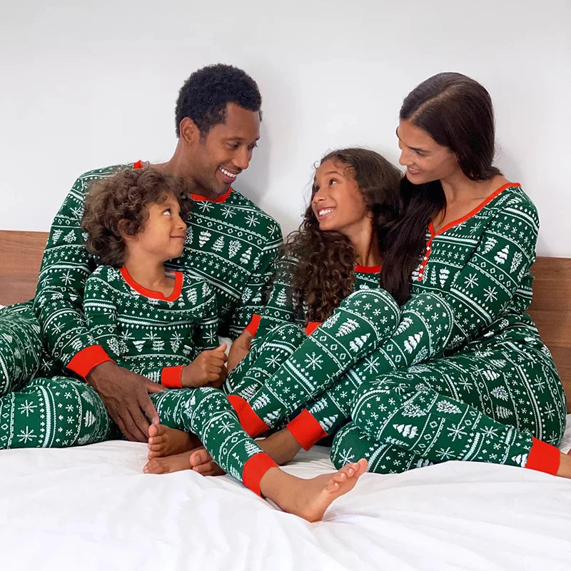 2026 Christmas Family Matching Pajamas Set Mother Father Kids Clothes Family Look Outfit Baby Girl Rompers Sleepwear Pyjamas