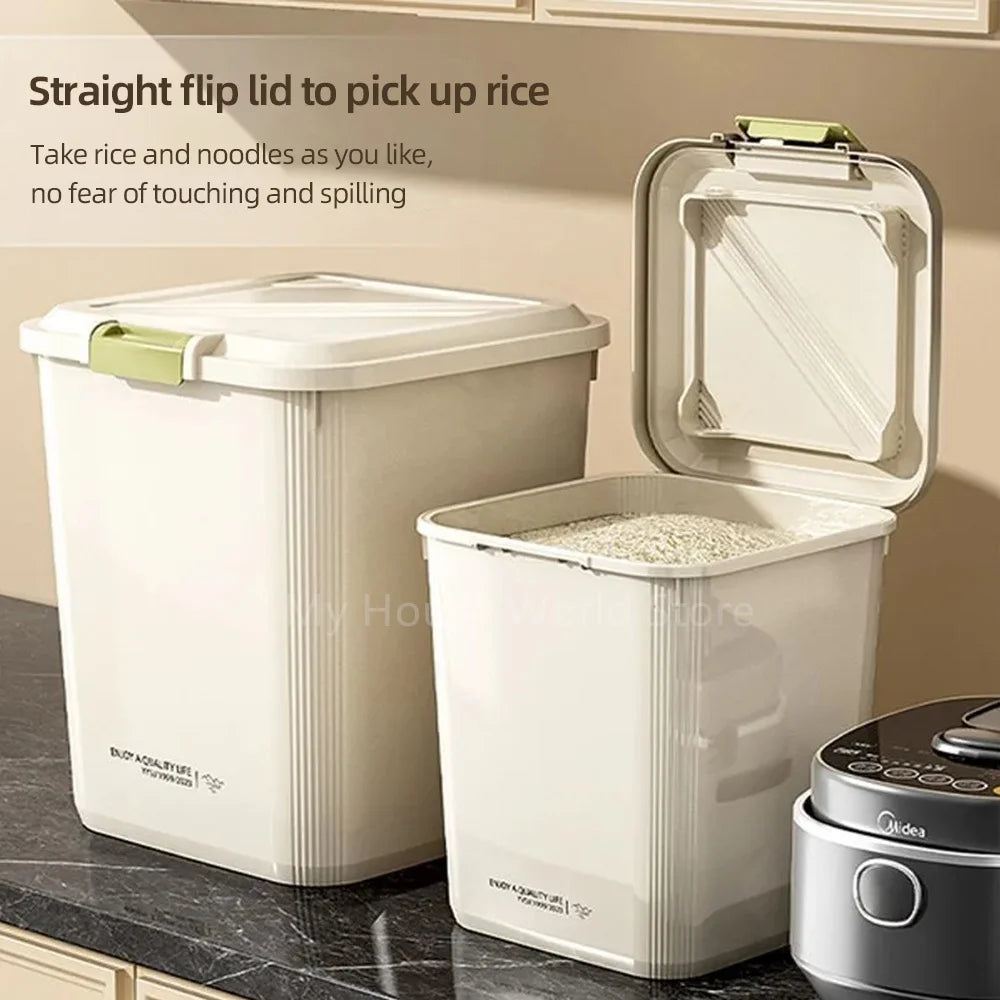 10kg Rice Storage Container with Airtight Lid – Grain Dispenser for Rice, Cereal & Pet Food