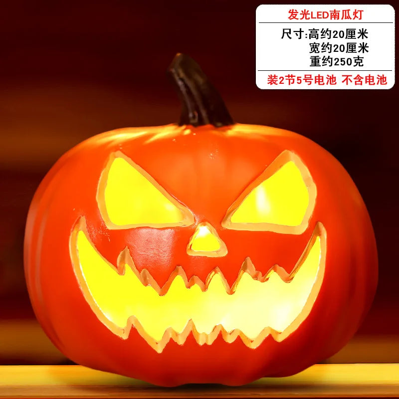 1Pc Decorative Pumpkin Halloween Props Lantern Decor Pumpkin Decoration Pumpkin Light Outdoor Halloween Decorationsation
