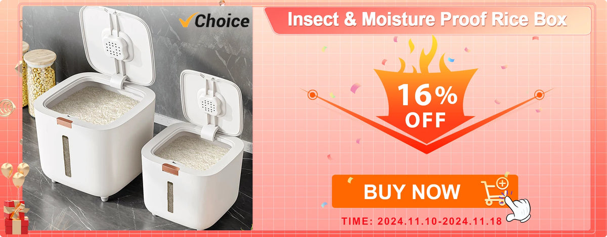 10kg Rice Storage Container with Airtight Lid – Grain Dispenser for Rice, Cereal & Pet Food