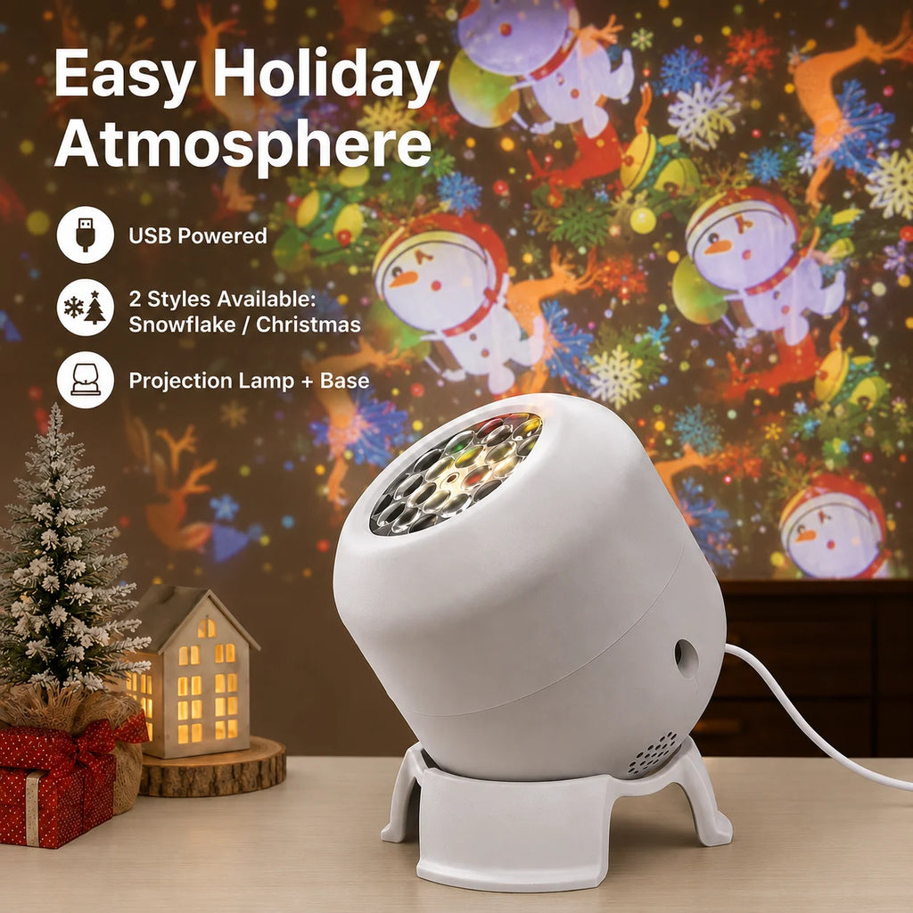 360° Rotating Starry Ocean Projection Night Light Dynamic Projector Decorative Lamp Ocean-Themed Projection Light Festival Gift