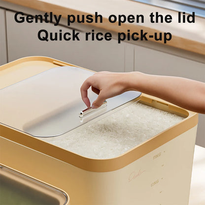 5/10/15kg Rice Storage Container with Airtight Lid – Moisture & Insect Proof Grain Box